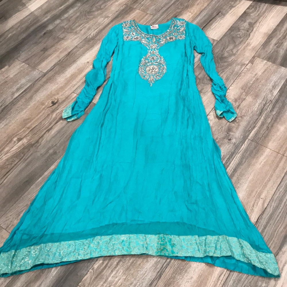 Long kameez, dupatta and palazzo set. Worn once.